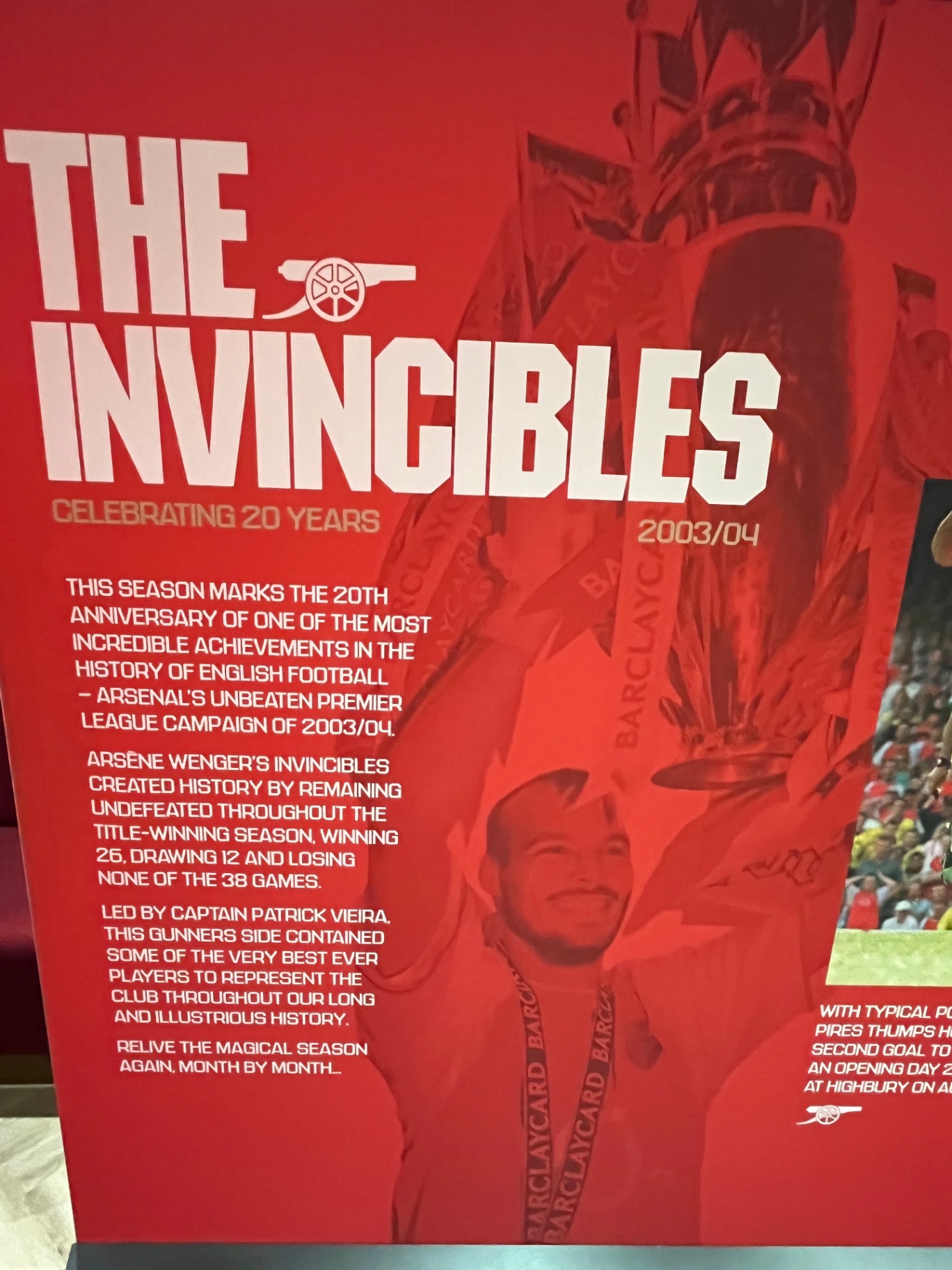 The Invincibles 20 jaar — eerbetoon aan het ongeslagen Arsenal seizoen 2003/04
