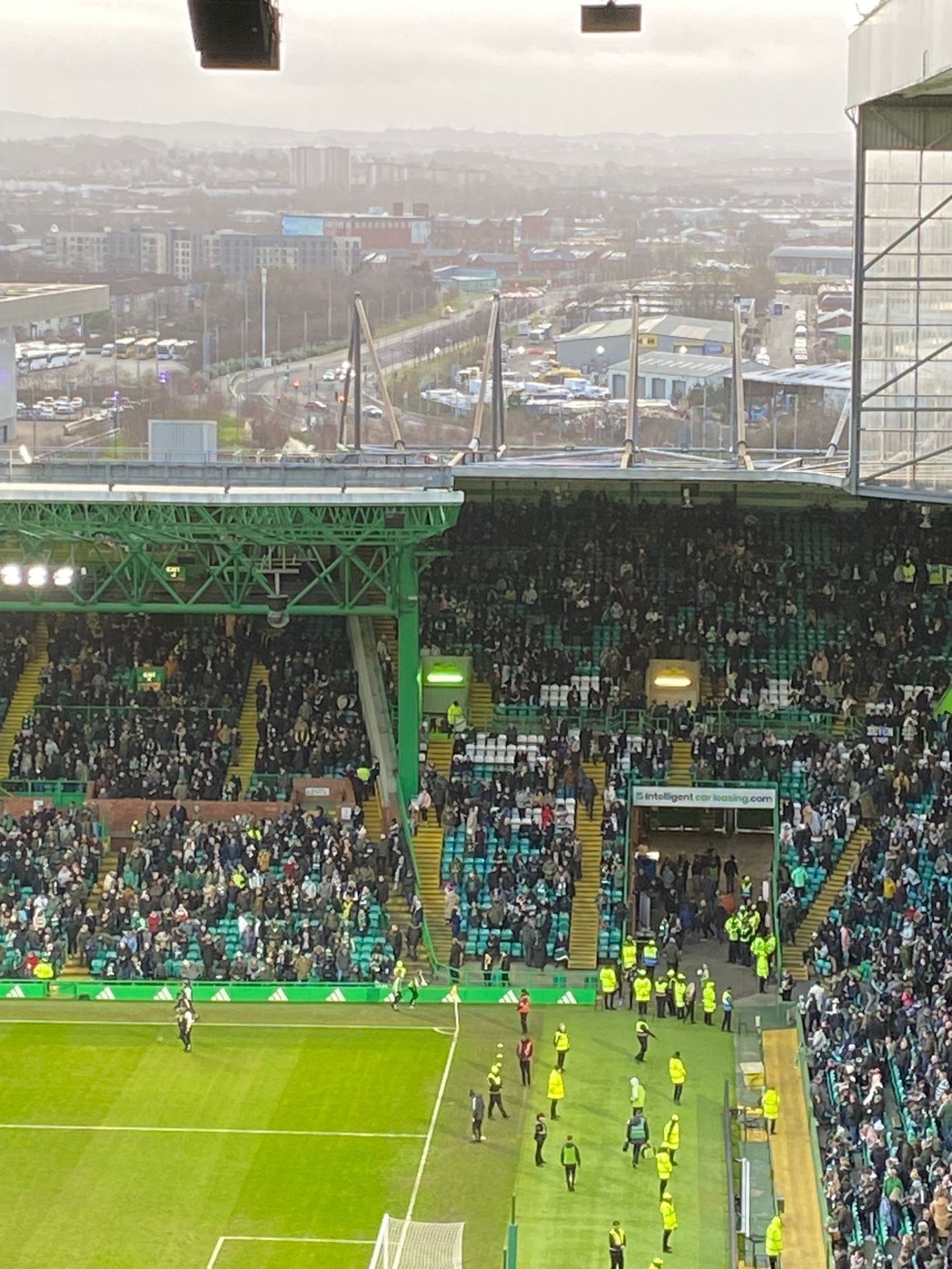 Celtic Park (Parkhead) in Glasgow tijdens een wedstrijd in de Scottish Premiership