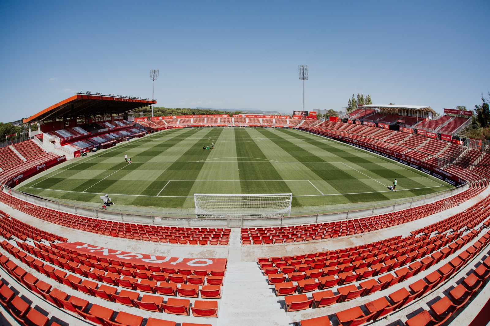 Estadi Montilivi van Girona FC tijdens een La Liga wedstrijd
