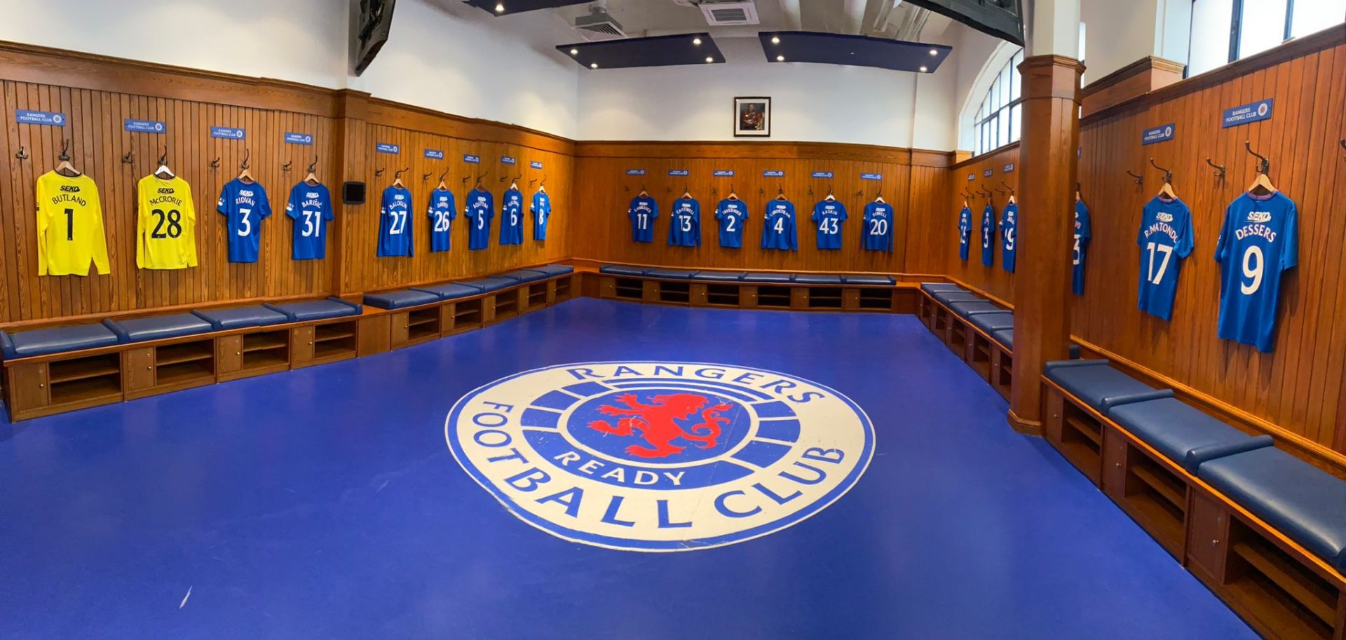 Ibrox Stadium van Rangers FC in Glasgow tijdens een wedstrijd in de Scottish Premiership